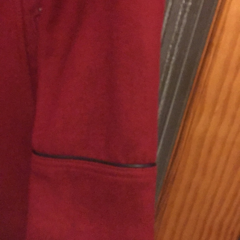 Red peacoat with black trim - Picture 4 of 7